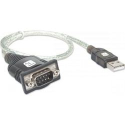 Techly 023493 Καλώδιο Braided RS-232 DB9 Female to USB-A 0.45m Transparent