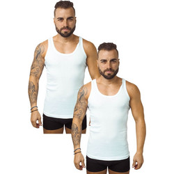 Onurel Αμάνικα Ανδρικά Φανελάκια Βαμβακερά Σετ 2Pack Λευκά W14633