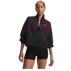 Under Armour Rival Woven Αθλητικό Γυναικείο Μπουφάν Softshell Κοντό Αδιάβροχο Αντιανεμικό Μπορντό 1389631-002