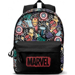Karactermania Marvel Trend Σχολική Τσάντα Πλάτης Δημοτικού Μαύρη 01761