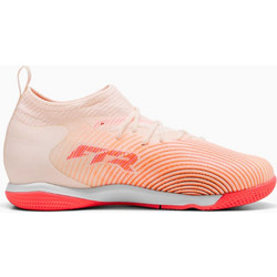 Puma Future 9 Match Mid TF 109190-01 Παιδικά Ποδοσφαιρικά Παπούτσια με Σχάρα και Καλτσάκι Κοραλί Μπεζ