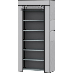 HOMCOM Παπουτσοθήκη Μεταλλική Γκρι M60xΠ30xΥ126cm 837-789V00GY
