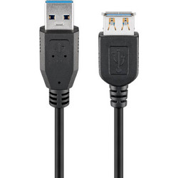 Goobay 74149 Καλώδιο USB-A Male 3.0 to USB-A Female 2m Black