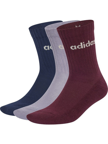 Adidas Ανδρικές Κάλτσες Ψηλές Navy Μπλε Γκρι Μπορντό 3Pack KQ6800