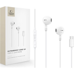Tech-Protect UltraBoost Core G4 Handsfree In-Ear Type-C White