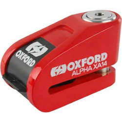 Oxford Alarm XA14 Κλειδαριά Δισκόφρενου Μηχανής 14mm με Συναγερμό Κόκκινη