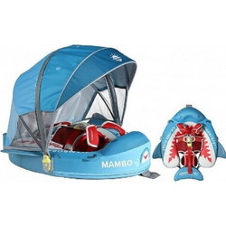 Mambobaby Βρεφικό Σωσίβιο Swimtrainer 62cm με Σκίαστρο για 3 Μηνών έως 2 Ετών Γαλάζιο EM15-8