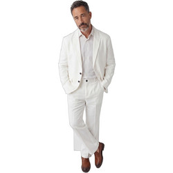 Ben Tailor Casual Ανδρικό Κοστούμι Καλοκαιρινό Λινό με Κανονική Εφαρμογή Λευκό BENT.1827