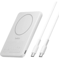 Belkin BoostCharge Slim Wireless Magsafe Power Bank 5000mAh 7.5W με Θύρα USB-C White