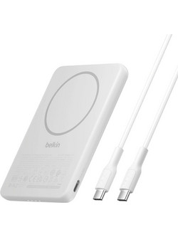 Belkin BoostCharge Slim Wireless Magsafe Power Bank 5000mAh 7.5W με Θύρα USB-C White