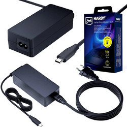 3mk USB-C Φορτιστής Laptop 65W με Αποσπώμενο Καλώδιο Τροφοδοσίας 5903108753562