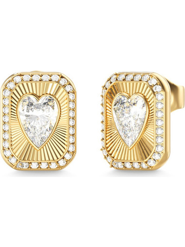 Guess Crystal Love Γυναικεία Σκουλαρίκια Κρεμαστά από Ατσάλι Xρυσά UBE06357JWYGT