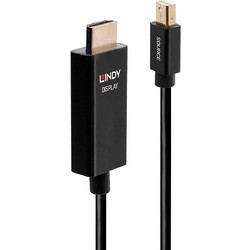 Lindy Καλώδιο Mini DisplayPort to HDMI Male 0.5m Black 40920