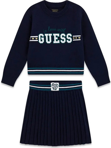 Guess Παιδικό Σετ για Κορίτσι Χειμωνιάτικο Navy Μπλε K6YG02Z0815-G77G