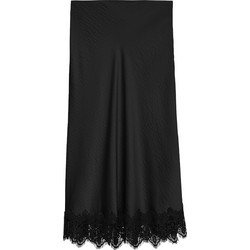 Vero Moda Μίντι Φούστα Σατέν Ψηλόμεση Μαύρη 10351481