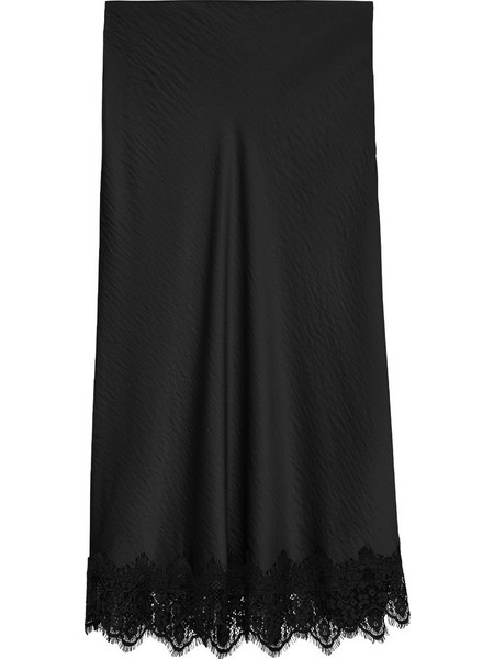 Vero Moda Μίντι Φούστα Σατέν Ψηλόμεση Μαύρη 10351481