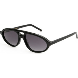 Kaleos SEBERG1 Ανδρικά Γυαλιά Ηλίου Aviator Κοκάλινα Μαύρα με Μαύρο Φακό