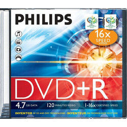 Philips Εγγράψιμο DVD+R 16x 4.7GB