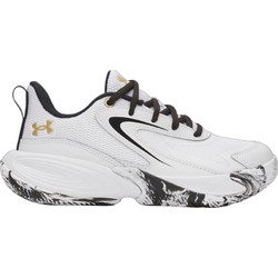 Under Armour Lockdown 8 Παιδικά Αθλητικά Παπούτσια για Μπάσκετ Λευκά Μαύρα 6009404-100