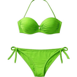 Med Bikini Set Strapless με Ενίσχυση Πράσινο 22022502-10/22064302-10