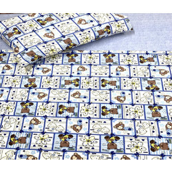 MayHome Σετ Παιδικά Σεντόνια Μονά 160x240 Bear Blue Beige 3τμχ 2220432158