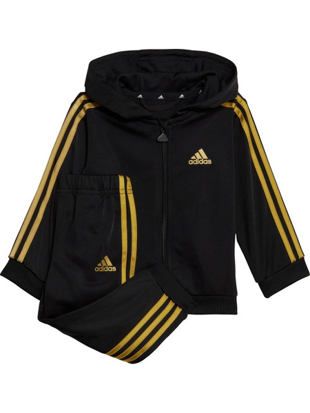 Adidas Βρεφικό Σετ Φόρμας Χειμωνιάτικο Μαύρο Χρυσό HR5874