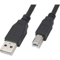 04.001.0118 Καλώδιο USB-A Male 2.0 to USB-B Male 5m Black 5τμχ