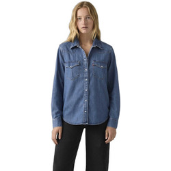 Levi's Μακρυμάνικο Γυναικείο Πουκάμισο Τζιν Mονόχρωμο Μπλε 86832-0018