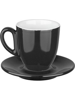 Lukanda Aroma Σετ Φλιτζάνια Espresso Cappuccino Ελληνικού Καφέ & Τσαγιού Πορσελάνης Μαύρα 300ml 6τμχ LAR-BK-CPS-300