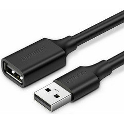 Ugreen 10313 Καλώδιο USB-A Male 2.0 to USB-A Female 0.5m Black