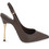 Carrano Γόβες Slingback Δερμάτινες με Τακούνι Στιλέτο Σοκολατί E85055-151285-MET02