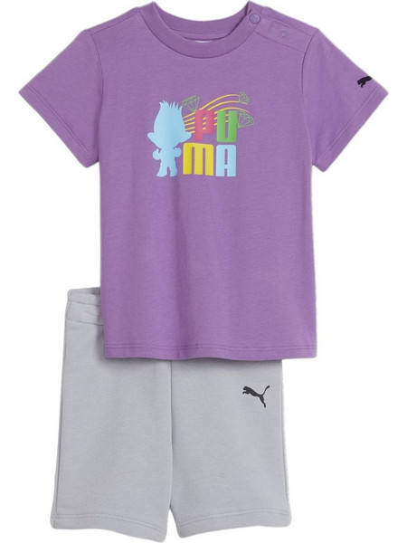 Puma Βρεφικό Σετ για Κορίτσι Καλοκαιρινό Μωβ Γκρι 624839-63
