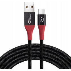 Microconnect Braided USB-A to USB-C 5m Black Red 5704174999324