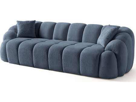 Sofa Del Atelier Octavio Τριθέσιος Καναπές Navy Μπλε 268x80x70cm 752EST2305