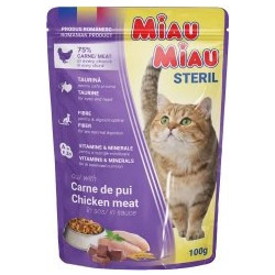 Pet Camelot Miau Miau Adult Sterilised with Chicken & Liver in Gravy 100gr
