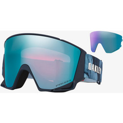 Oakley Flow Scape L OO7145-11 Μάσκα Σκι & Snowboard Ενηλίκων Μαύρη με Φακό Καθρέπτη Μπλε