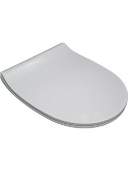 Sidirela Καπάκι Λεκάνης Οβάλ Πλαστικό Slim Soft Close Λευκό 42x34cm E-2292