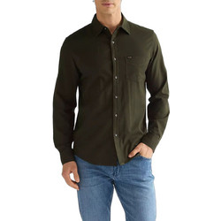 Wrangler 1 Pkt Shirt Ανδρικό Πουκάμισο Σκούρο Πράσινο 112386947-ROSIN