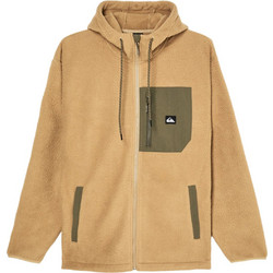 Quiksilver Ανδρική Ζακέτα Fleece με Κουκούλα και Φερμουάρ Μπεζ EQYPF03098-CLM0