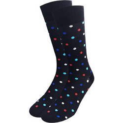 NODO Mini Dots Βαμβακερές Ανδρικές Κάλτσες Ψηλές Μαύρες S14577