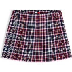 Tommy Jeans Μίνι Φούστα Υφασμάτινη Πλισέ Καρό Μαύρη Μπορντό Ροζ DW0DW23441-0MH