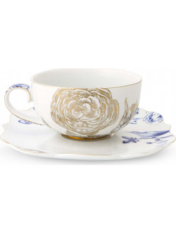 Pip Studio Royal Φλιτζάνι Cappuccino & Τσαγιού Πορσελάνης Λευκό Χρυσό 225ml 51004035