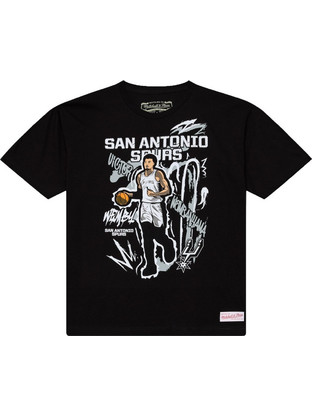 Mitchell & Ness NBA Chalked Up Tee Ανδρικό Αθλητικό T-Shirt Μαύρο SS20396-SASBLCK