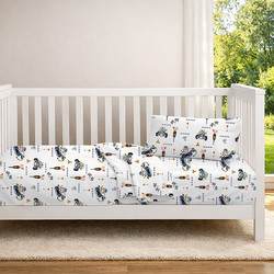 Dimcol Animal Grand Prix 589 Βρεφικό Πάπλωμα Κούνιας 160x120cm Λευκό Μπλε