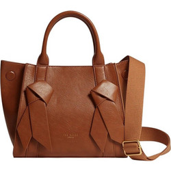 Ted Baker Saniee Knot Bow Γυναικεία Τσάντα Χειρός από Δερματίνη Καφέ 285546