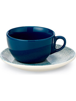 Cryspo Trio Capri Σετ Φλιτζάνια Cappuccino & Τσαγιού Πορσελάνης Μπλε 230ml 6τμχ 25.140.16