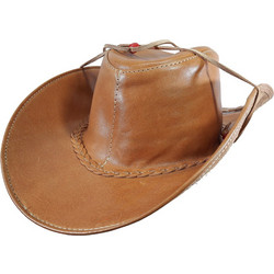 DomLeathers Γυναικείο Καπέλο Cowboy Δερμάτινο Καφέ 660066ΑΑ