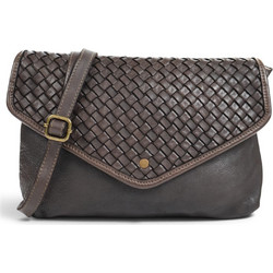 Passaggio Leather Γυναικεία Τσάντα Χιαστί Δερμάτινη Σοκολατί με Στενό Λουρί 5155-KR-04