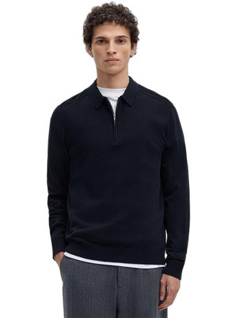 Selected Ανδρική Μπλούζα Polo Μακρυμάνικη Navy Μπλε 16094271