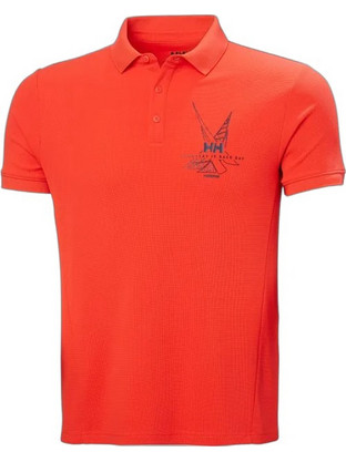 Helly Hansen HP Race Sailing Ανδρική Αθλητική Μπλούζα Polo Πορτοκαλί 34416-222